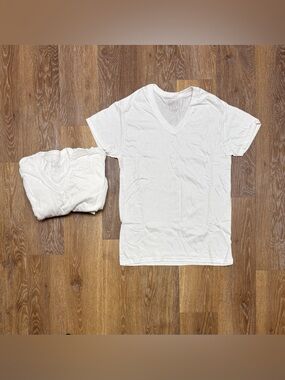 Fruit of the Loom White Short Sleeve V-Neck Tee